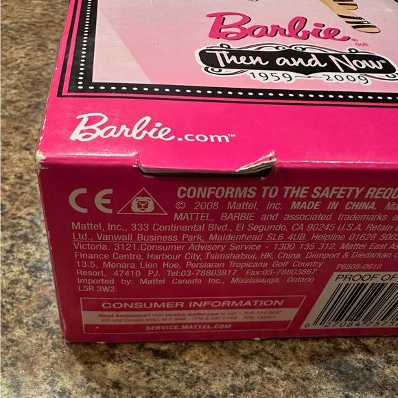 Mattel Barbie Then And Now 1959-2009 Bathing Suit Doll 50th Anniversary Edition - Picture 8 of 9